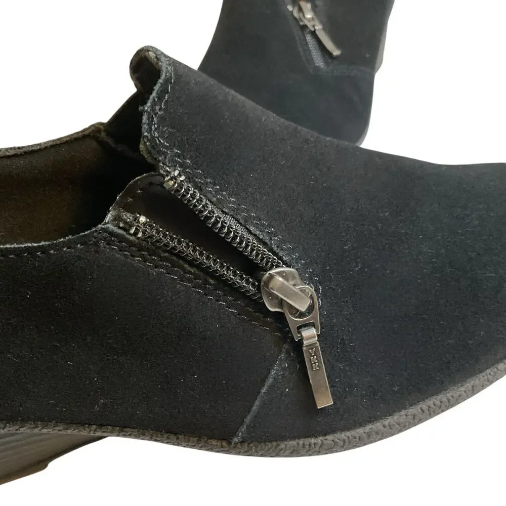 Solesenseability Black Leather Comfort Wedge Slip On Shoes Women’s 8 Travel Work
